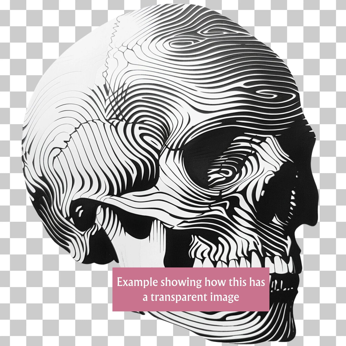Psychedelic Skull PNG Clipart