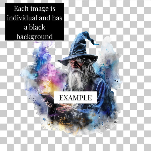 Watercolour Wizard Clipart PNG