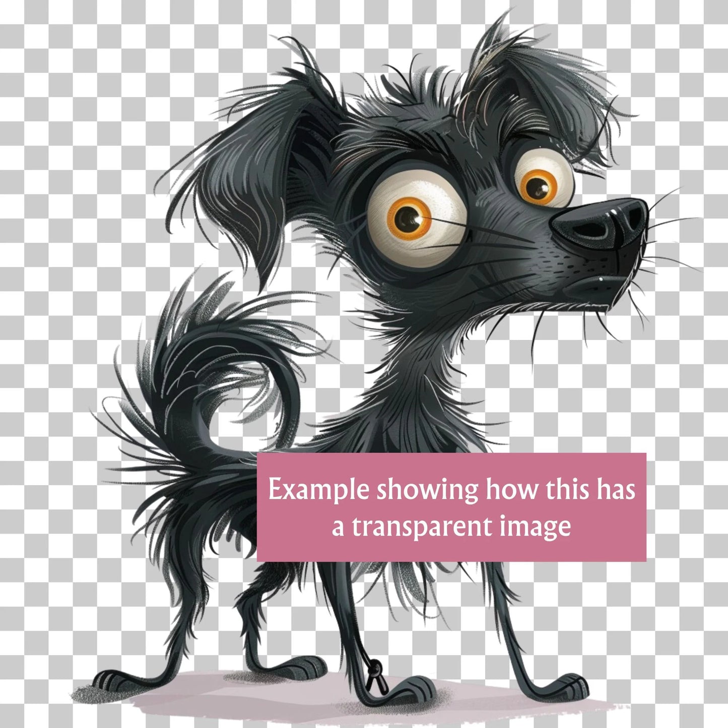 Wide eyed hopeful doggy digital art