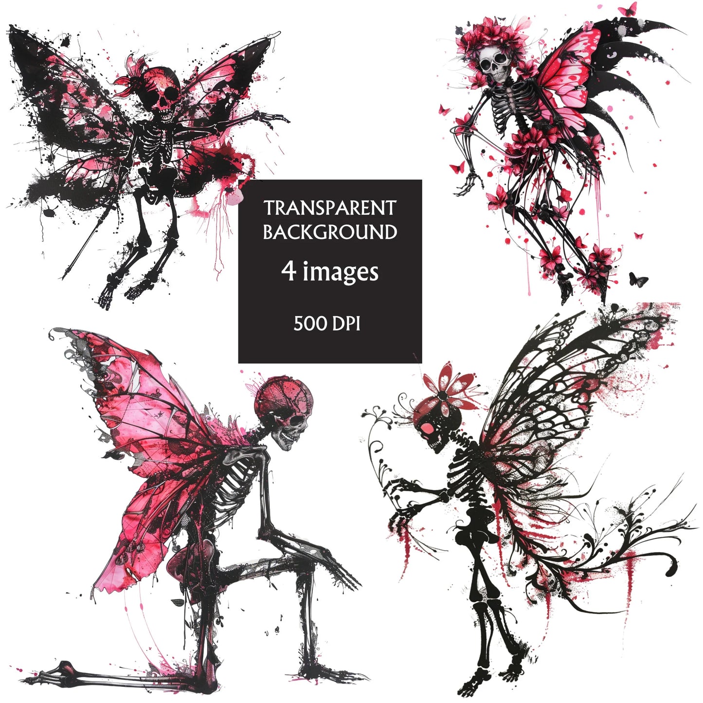 Skeleton Fairy Collection PNG Clipart