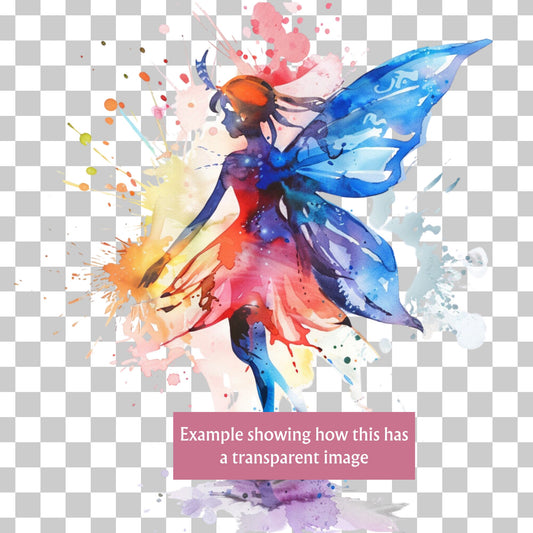 Watercolour splash Fairy