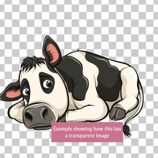 Moody Cow Clipart PNG