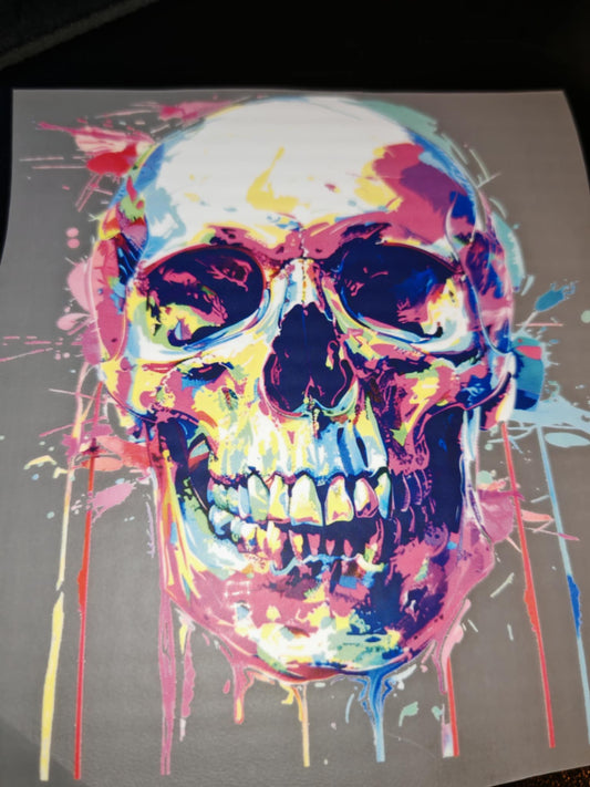 Dripping skull DTF