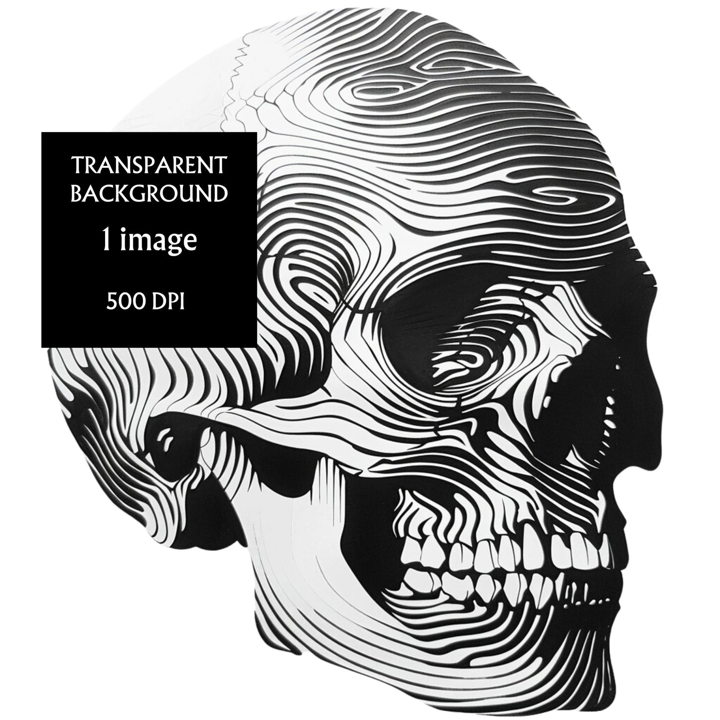 Psychedelic Skull PNG Clipart