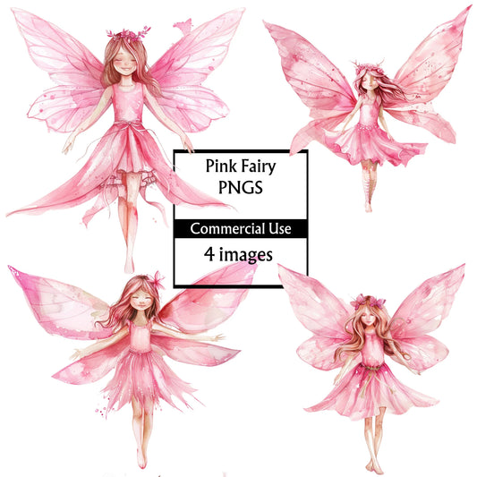 4 Fairy Clipart / PNG individual images