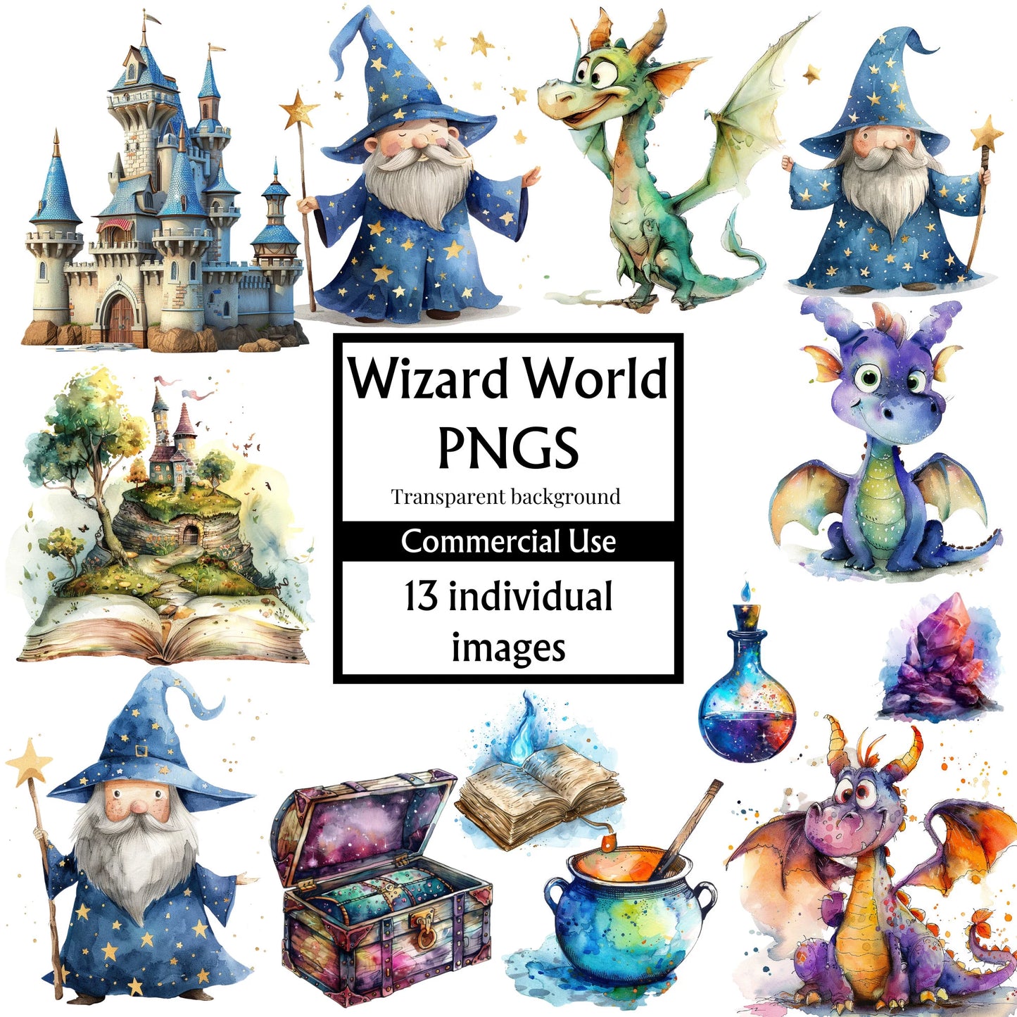 Magical Wizard Bundle PNG Clipart