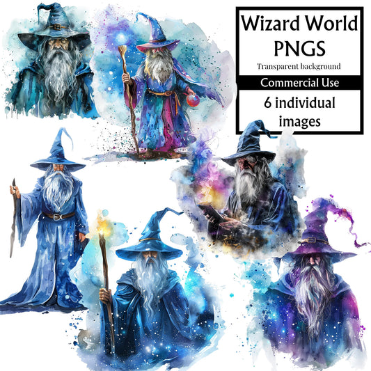 Watercolour Wizard Clipart PNG
