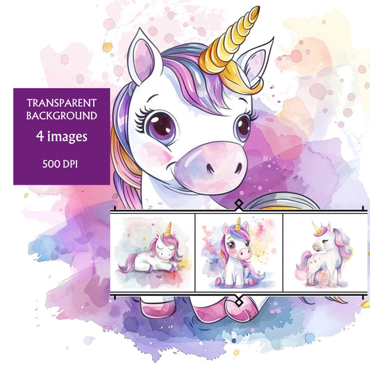 Little Unicorn PNG Clipart