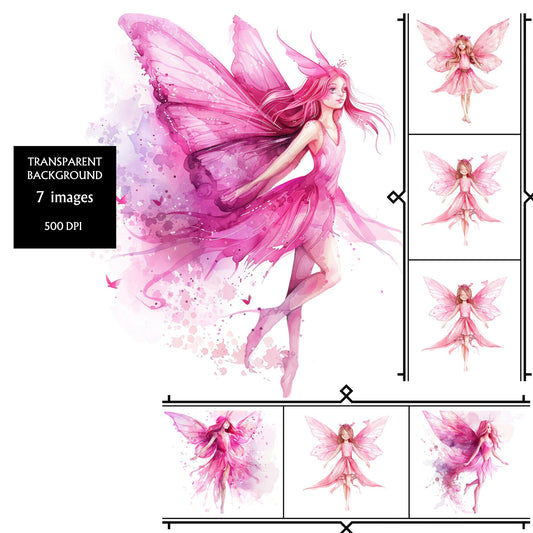 7 Fairy Clipart / PNG individual images
