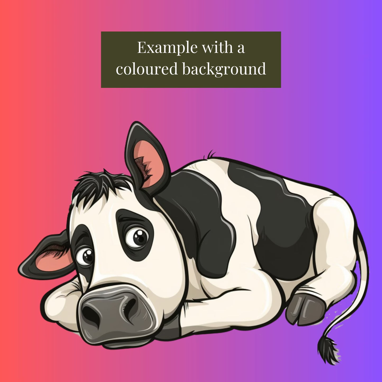 Moody Cow Clipart PNG